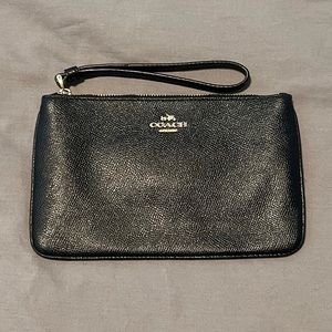 NWOT Black Coach Wristlet